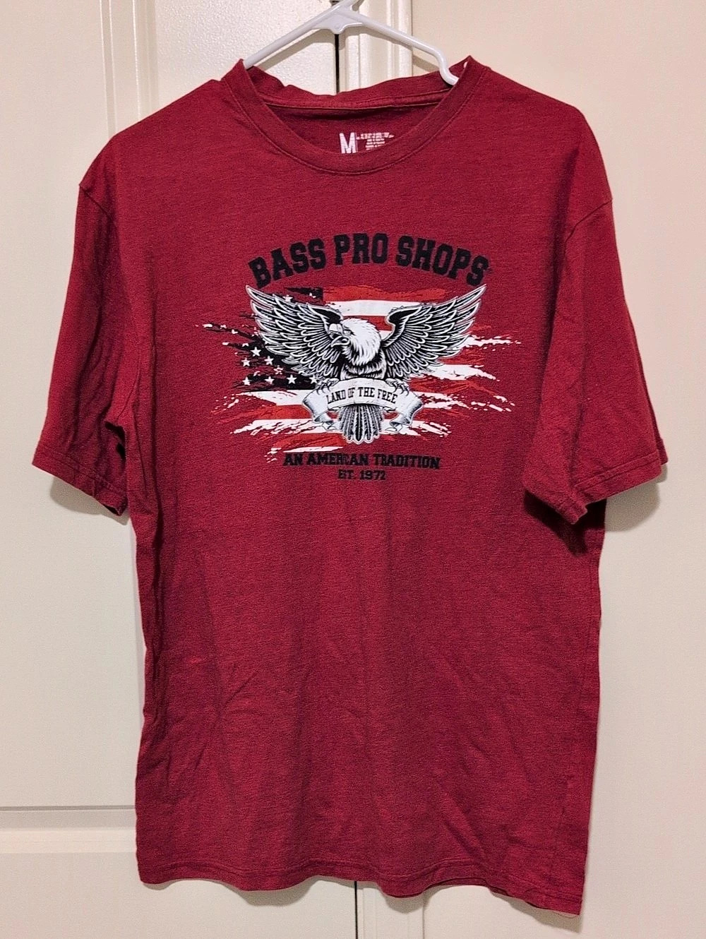 Bass Pro Shops Land of the Free Eagle American Tradition T-Shirt Size Medium